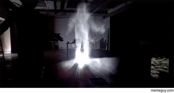 Homemade Ghost effect using projector and fog machine