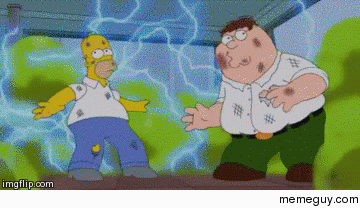 Homer and Peter swap art styles