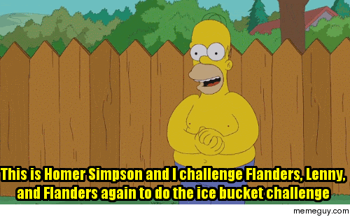 Homer Simpson ALS ice bucket challenge