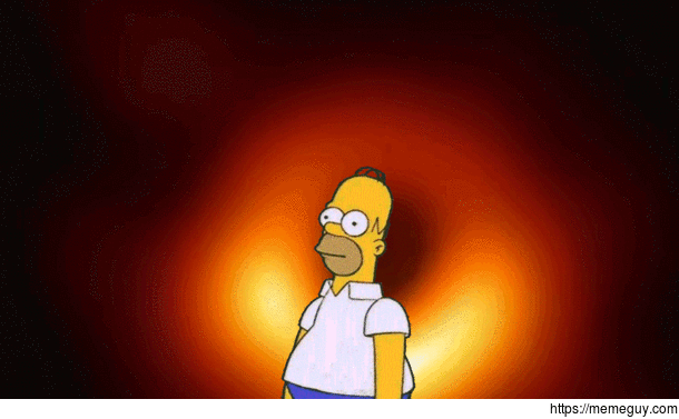 Homer Simpson backs into the black hole
