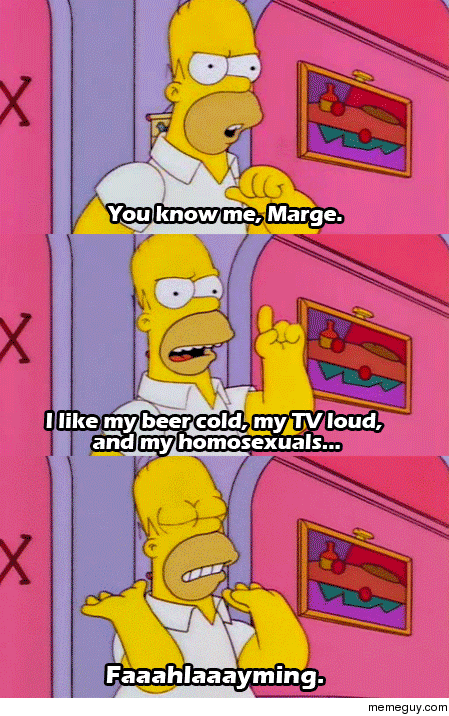 Homers views on homosexuals