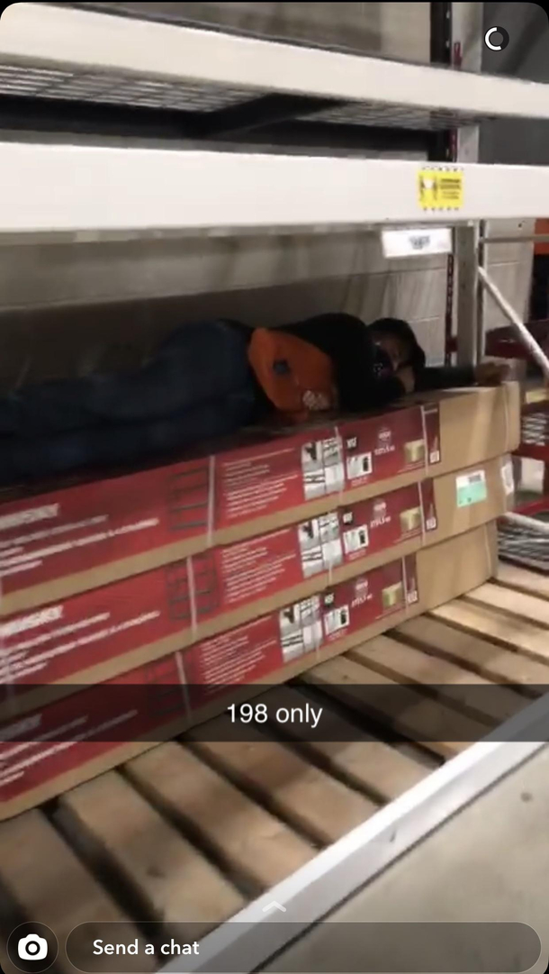 Homie from Home Depot taking a break