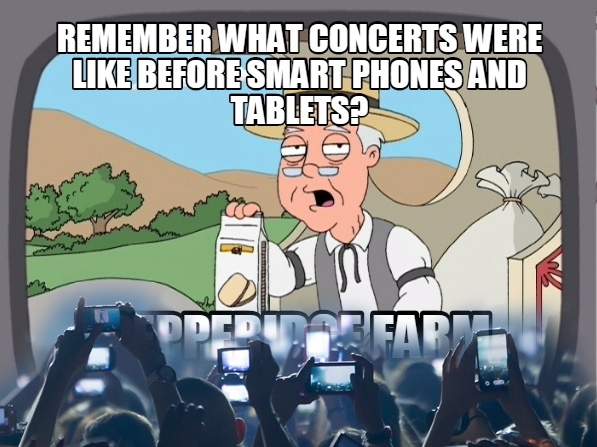 Honestly I dont know why people bother recording concerts with their phones - I guarantee they never watch the video