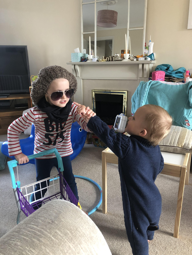 Horrific scenes at our local supermarket as my daughter argues her inalienable right to buy more than  loo rolls with the manager