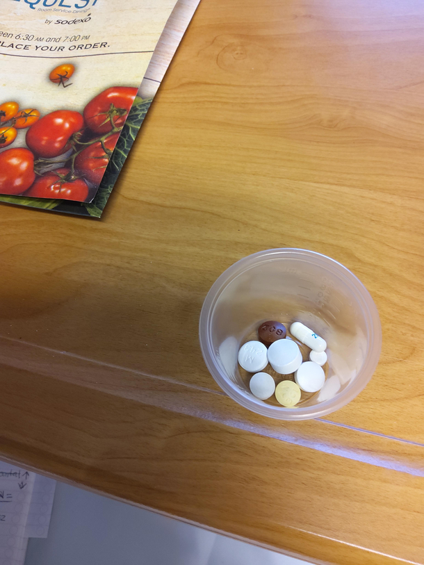 Hospitals idea of breakfast Yum
