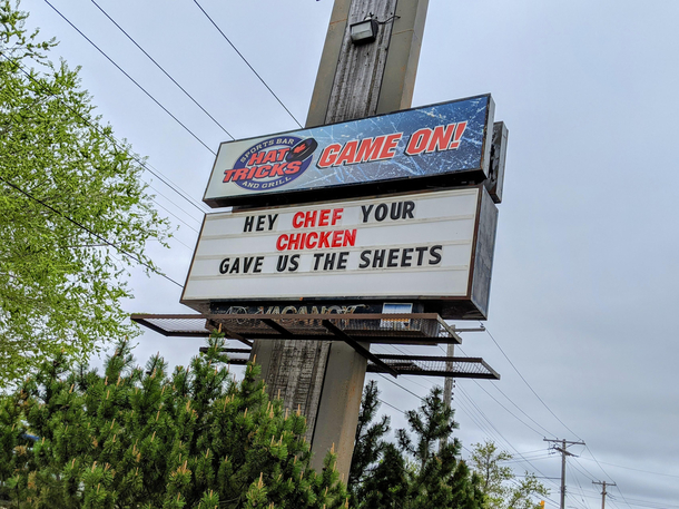 Hotel sign war escalated quickly against fried chicken place