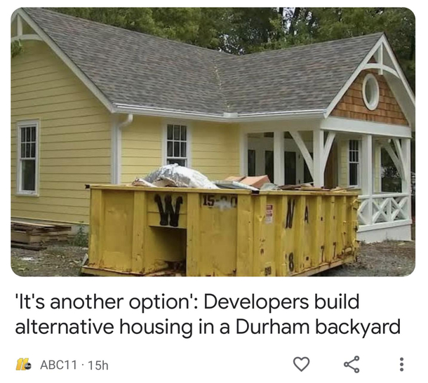 Housing too expensive Here live in this dumpster