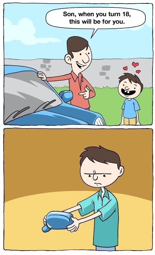 How a dad gives a birthday present