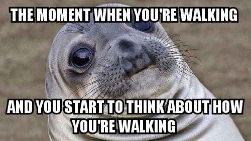 How awkward walking starts