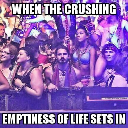 How can you be so sad with so many lights and so much bass