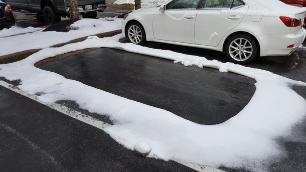 How did the car leave the parking spot
