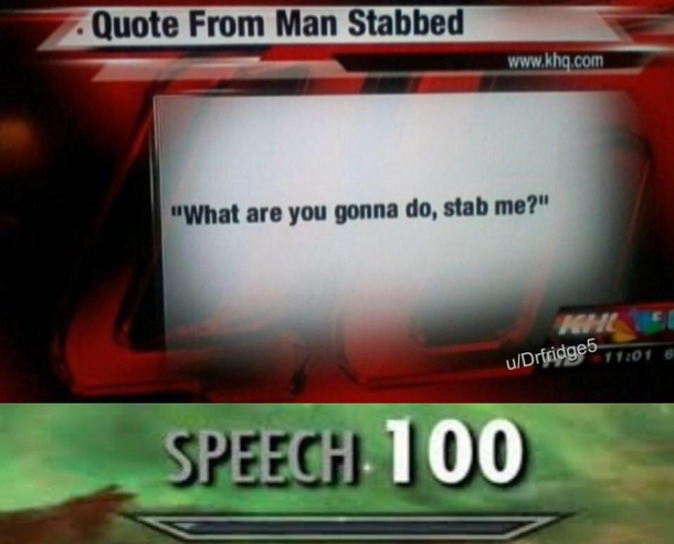 How did you get stabbed