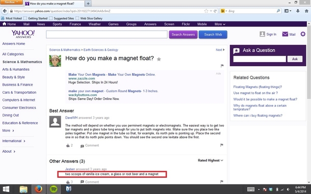 How do you make a magnet float