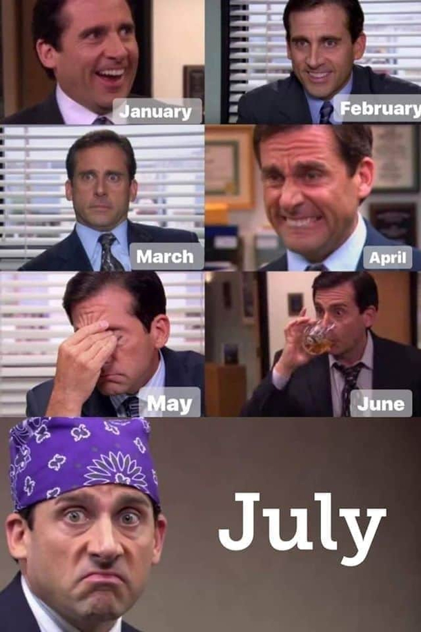 How  has been progressing via Michael Scott faces