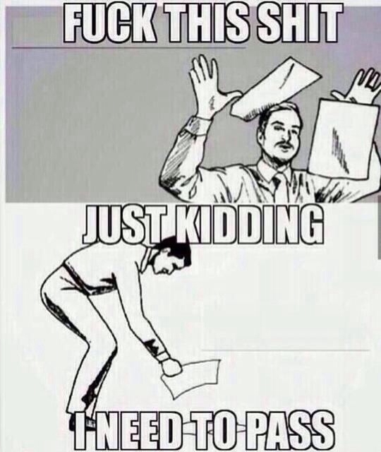 How I imagine college students during finals
