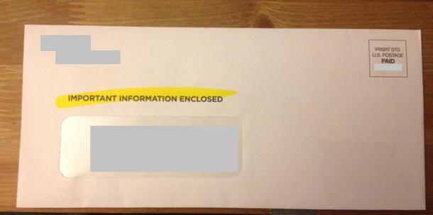 How I know when a piece of mail contains no important information