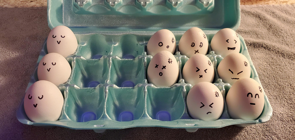 How I tell hard boiled from non-boiled eggs
