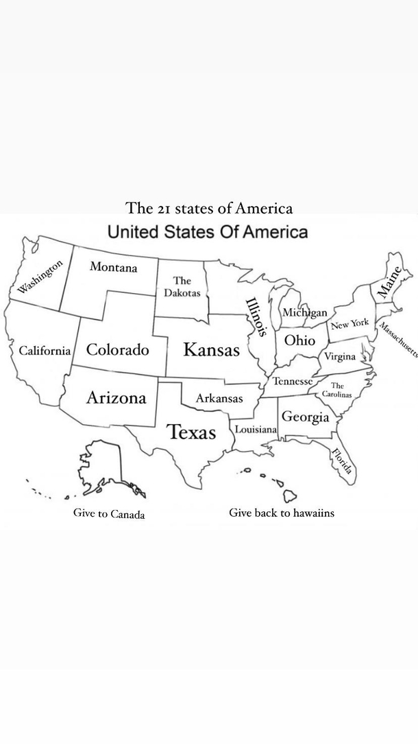How I would re-draw the United States Map It just makes sense to me this way