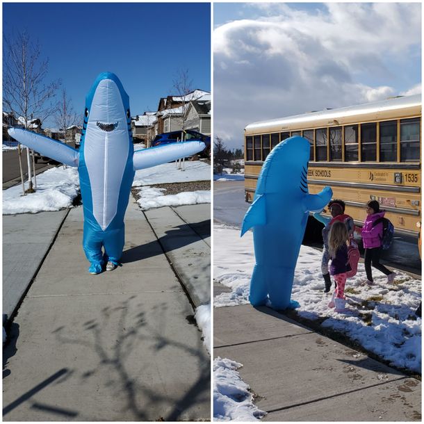 How my friend walked to the bus stop