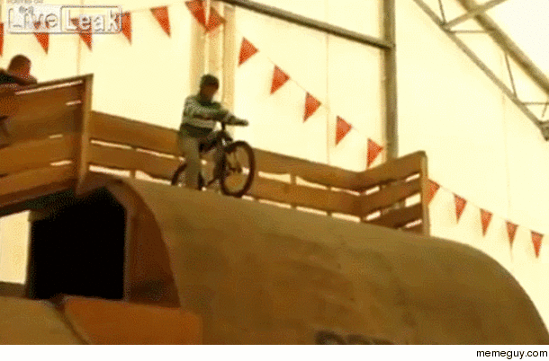 How not to cycle down a ramp