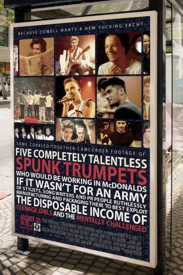 How One Direction are being advertised on the streets of Cardiff Wales
