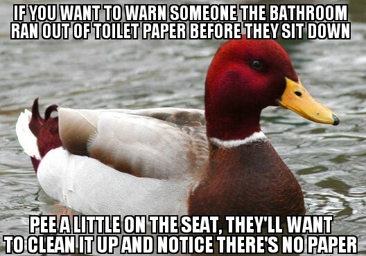 How to be a GGG when theres no toilet paper left