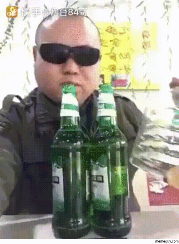 How to drink four beers at once