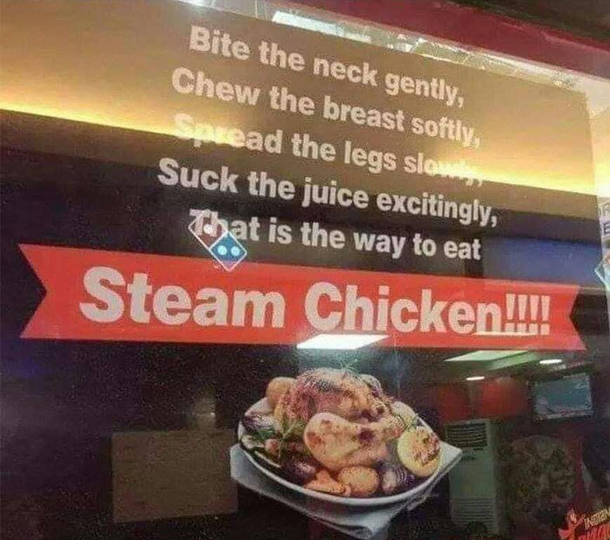 How to eat steam chicken