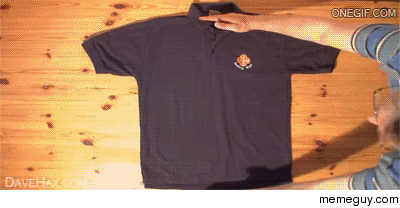 How to fold a shirt in  seconds
