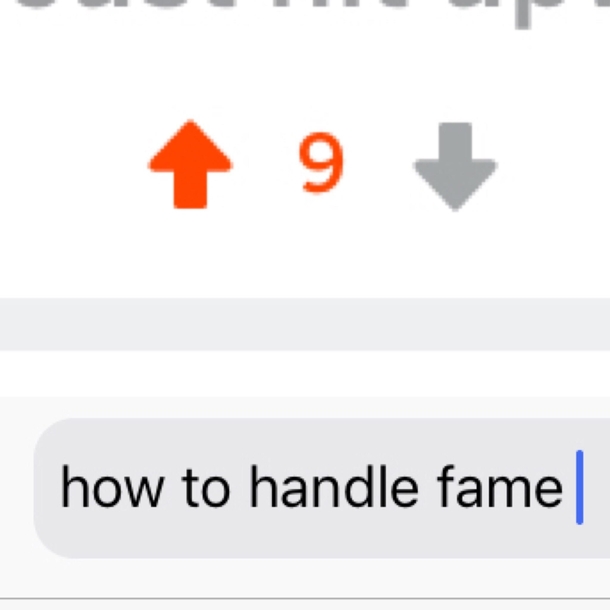 How to handle fame