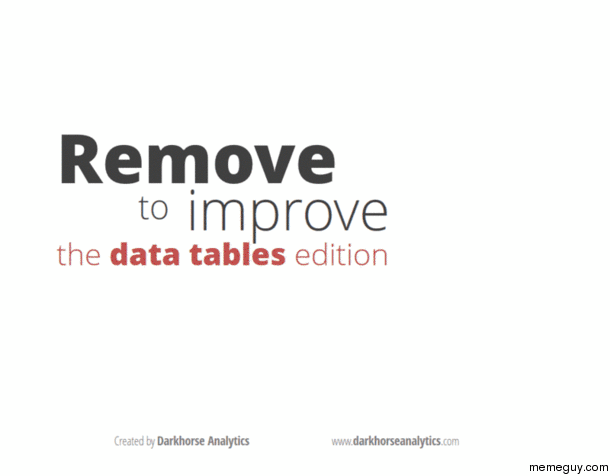 How to make your tables less terrible