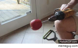 How to peel an apple like a man