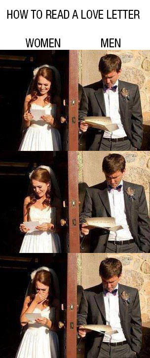 How to read a love letter women vs men