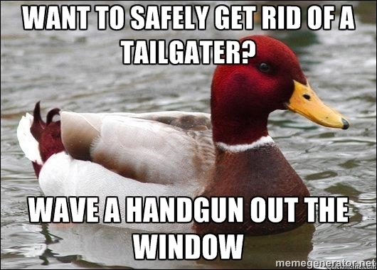 How to stop tailgating without causing an accident