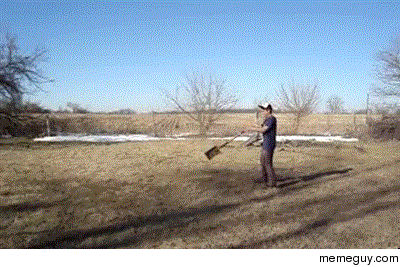 How to toss a shovel