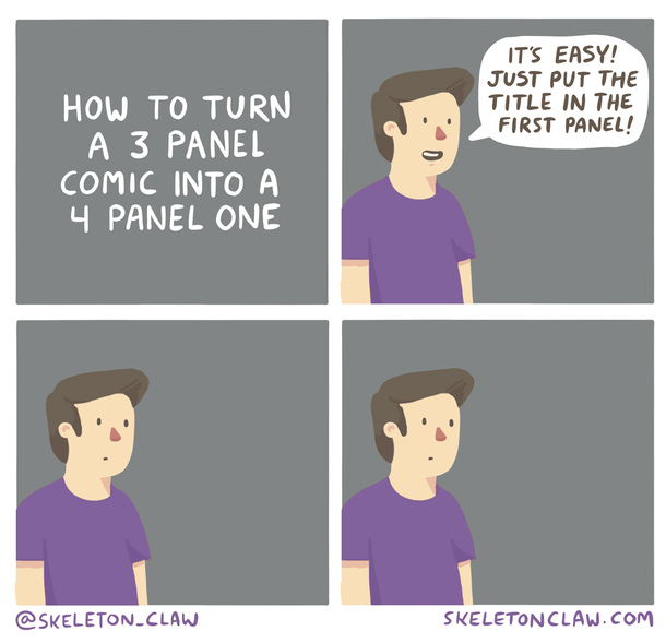 How to turn a  panel comic into a  panel one