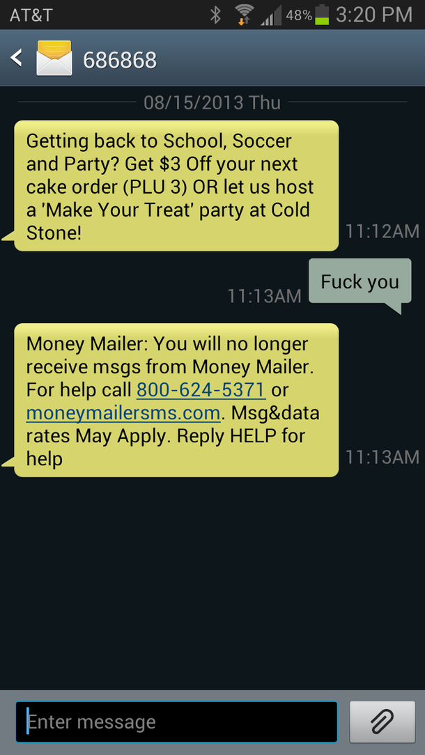 How to unsubscribe your phone number from text ads