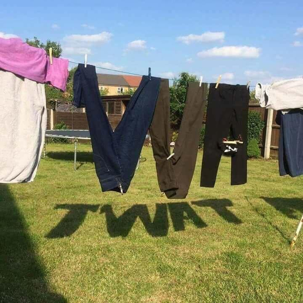Hung the washing out Boss