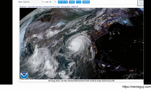 Hurricane Ida and western wildfire smoke past  hours