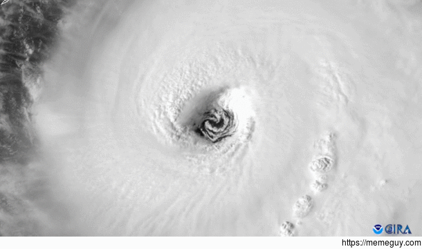Hurricane Lauras eye raging toward the coast