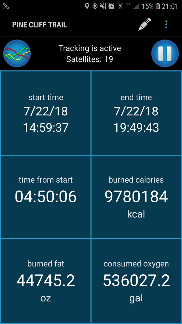 I accidentally left my bike ride tracker on for part of a delta flight