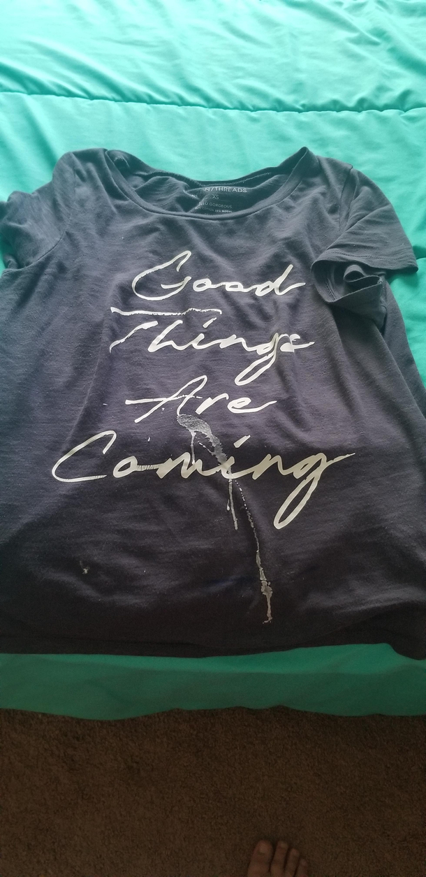 I accidentally spilled candle wax on my shirt