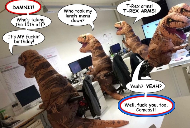 I added word balloons to the office-rexes