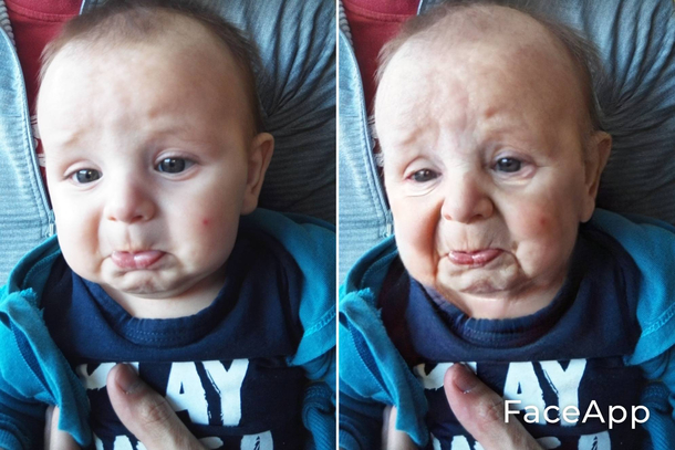 I aged my nephew with faceapp - sister was unimpressed