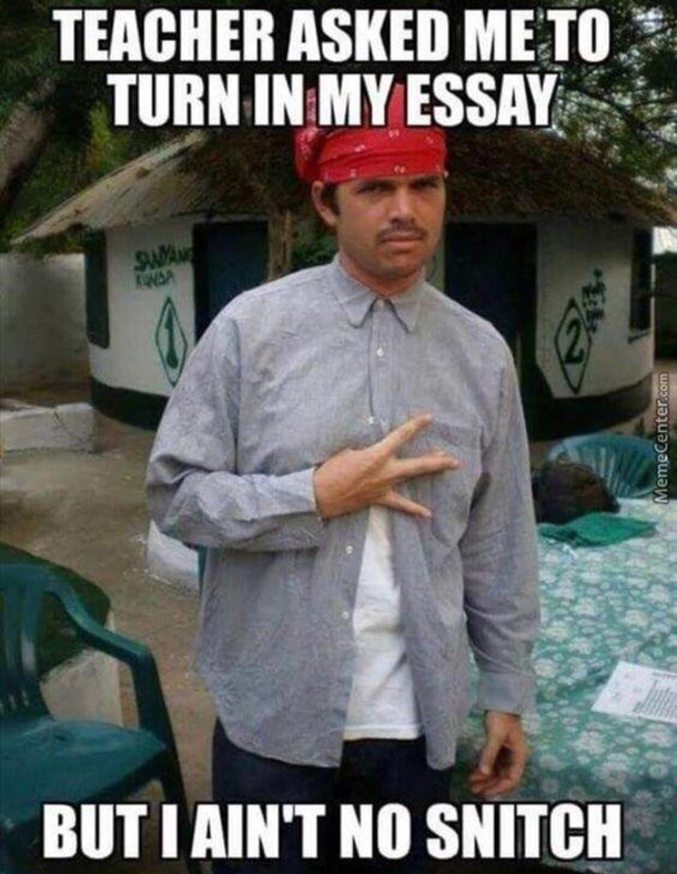 I aint no snitch Mrs Molly