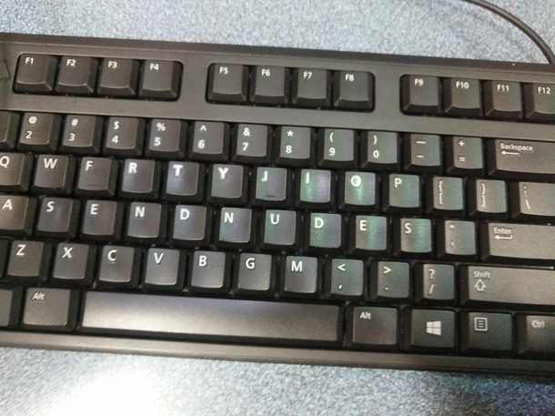 I almost didnt notice this when I sat down on a school keyboard