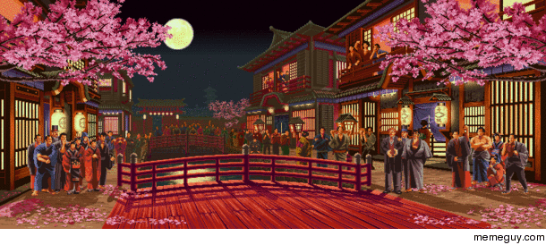 I always thought these were kind of awesome old fighting game backgrounds