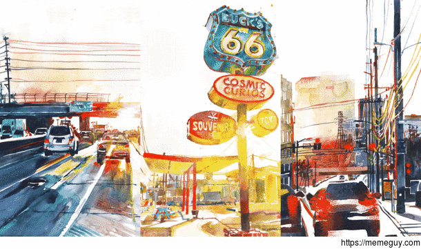 I animated watercolor cars