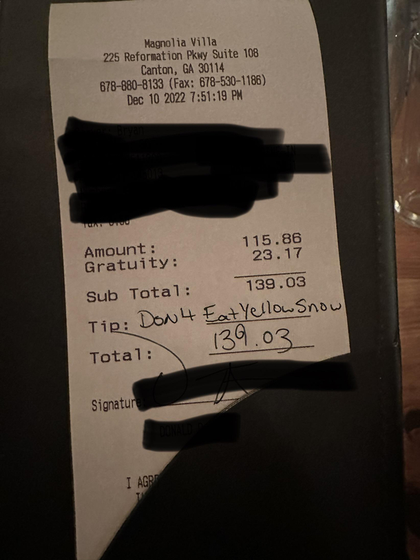 I appreciate the extra tip