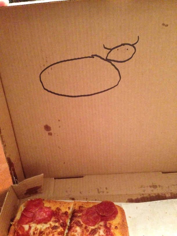 I asked for a cow to be drawn on the box Pizza Hut does NOT deliver